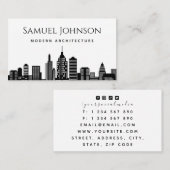 Het stadslandschap Modern Architect in het centrum Visitekaartje (Voorkant / Achterkant)