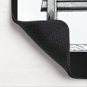 Het stalen spoorwiel op de staalrail muismat (Hoek)