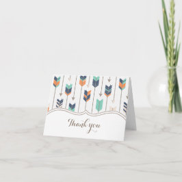 Het stammen Baby shower van Pijlen dankt u Bedankkaart