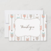 Het stammen Vlakke Baby shower van Pijlen dankt u Bedankkaart (Voorkant)