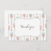 Het stammen Vlakke Baby shower van Pijlen dankt u Bedankkaart (Voorkant / Achterkant)