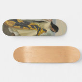 Het standaard vaandel borduren (Middeleeuwse vrouw Persoonlijk Skateboard (Horizontaal)