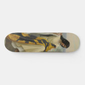 Het standaard vaandel borduren (Middeleeuwse vrouw Persoonlijk Skateboard (Horizontaal)