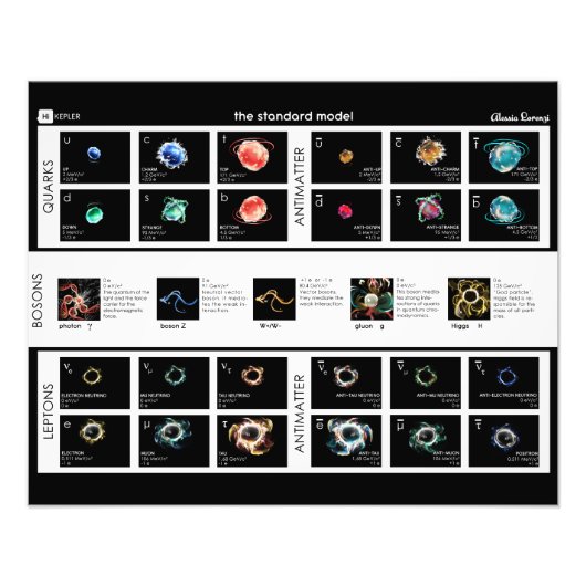 Het standaardmodel van deeltjes foto afdruk (Voorkant)