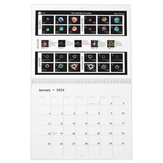 Het standaardmodel van deeltjes kalender (Jan 2026)