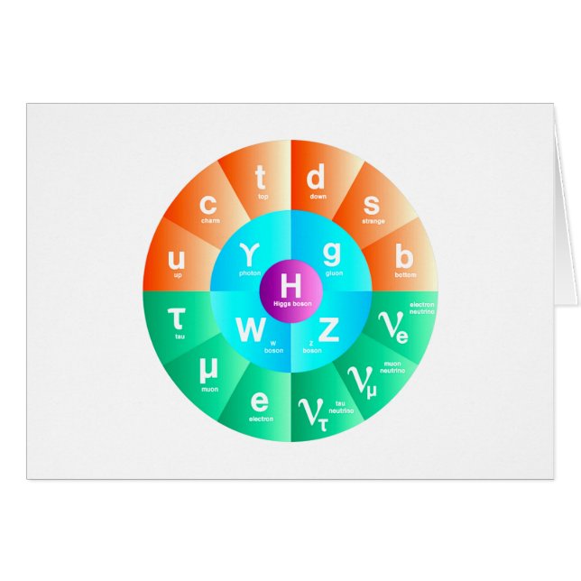 Het standaardmodel voor deeltjesfysica (Voorkant Horizontaal)