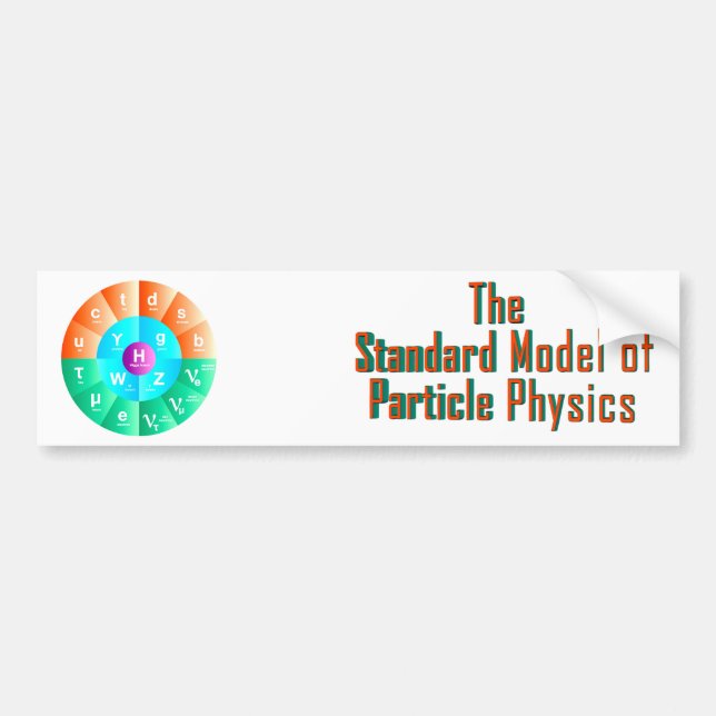 Het standaardmodel voor deeltjesfysica bumpersticker (Voorkant)
