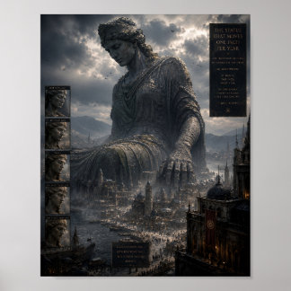 Het Standbeeld Dat Één Inch Per Jaar Beweegt Poster