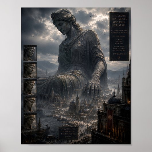 Het Standbeeld Dat Één Inch Per Jaar Beweegt Poster (Voorkant)
