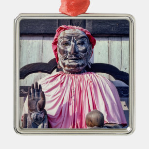 Het standbeeld Pindola Bharadvaja in Nara - Japan Metalen Ornament