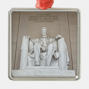 Het Standbeeld van Abraham Lincoln Metalen Ornament