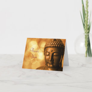 Het Standbeeld van Boedha van het brons met Gouden Bedankkaart