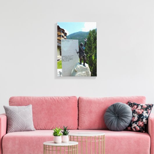 Het standbeeld van de Alpine Club Canvas Afdruk (Insitu (Woonkamer))