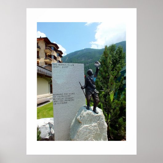Het standbeeld van de Alpine Club Poster (Voorkant)