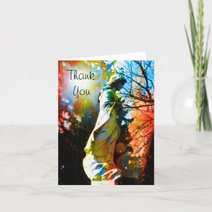 Het Standbeeld van de engel dankt u kaardt Bedankkaart