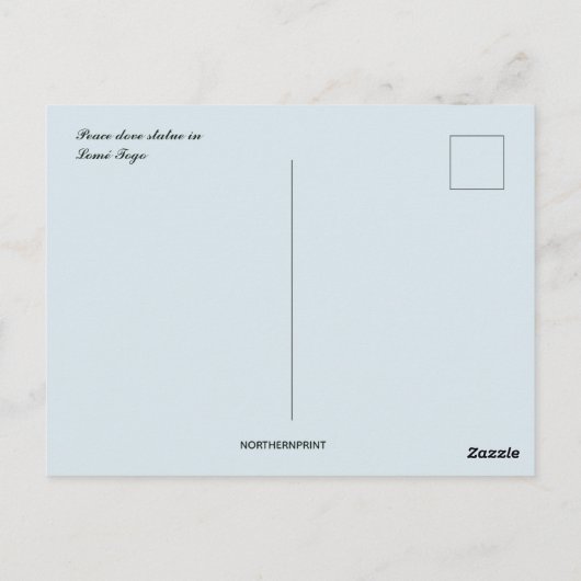 Het standbeeld van de vredesduif in Lomé Togo Briefkaart