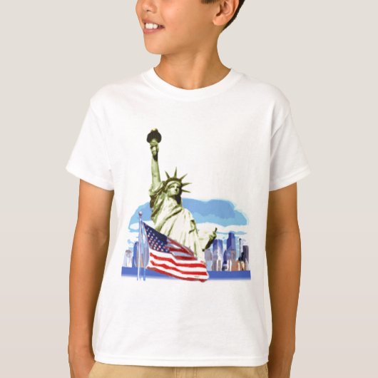 Het standbeeld van de vrijheid in de stad New York T-shirt (Voorkant)