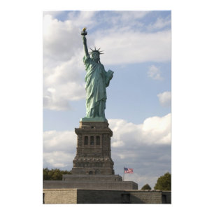 Het Standbeeld van de Vrijheid op Liberty Island i Foto Afdruk