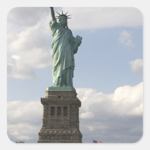 Het Standbeeld van de Vrijheid op Liberty Island i Vierkante Sticker