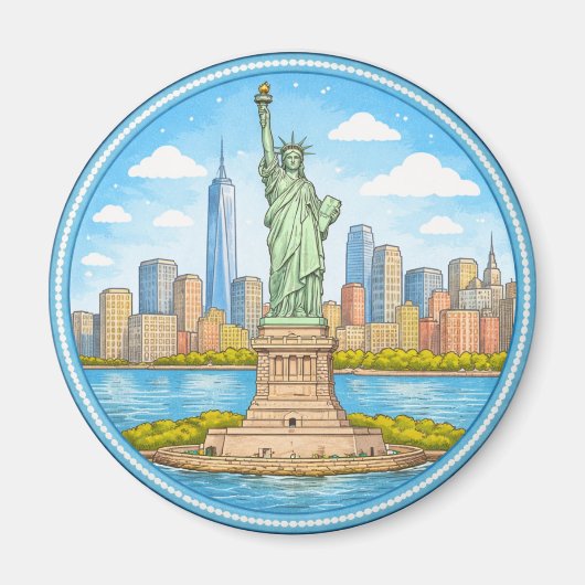 Het Standbeeld van de Vrijheid van New York Magneet (Voorkant)