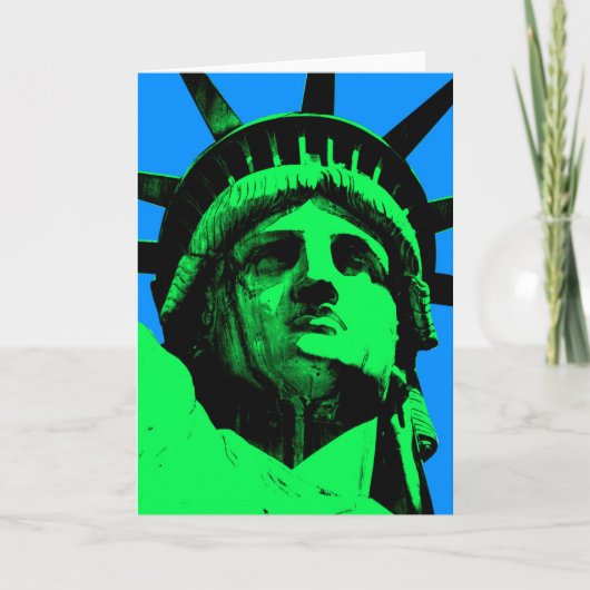 Het Standbeeld van het pop-art van Vrijheid Kaart (Voorkant)