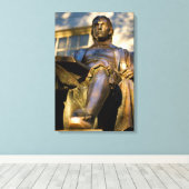 Het standbeeld van John Harvard Canvas Afdruk (Insitu (Houten vloer))