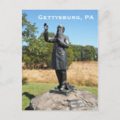 Het standbeeld van William Corby in Gettysburg PA Briefkaart (Voorkant)