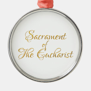 Het standpunt van de Eucharistisch Golden 3D Kijk Metalen Ornament
