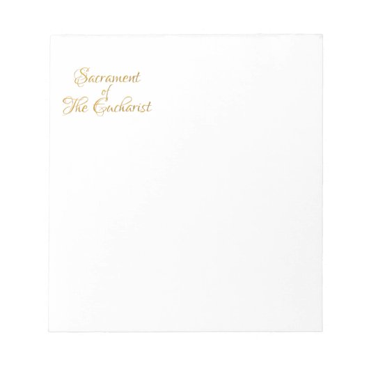 Het standpunt van de Eucharistisch Golden 3D Kijk Notitieblok (Voorkant)