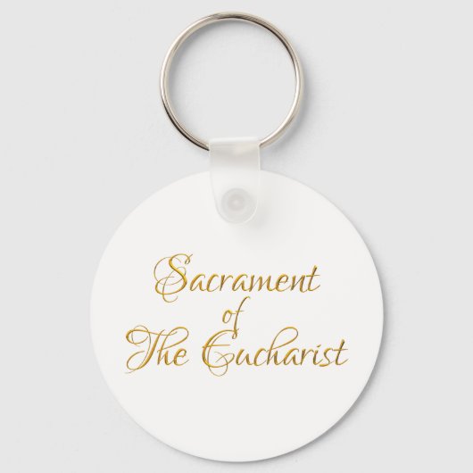 Het standpunt van de Eucharistisch Golden 3D Kijk Sleutelhanger (Voorkant)