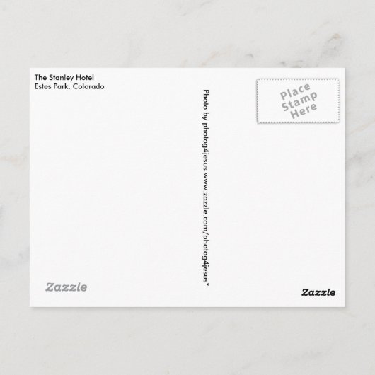 Het Stanley Hotel Briefkaart (Achterkant)