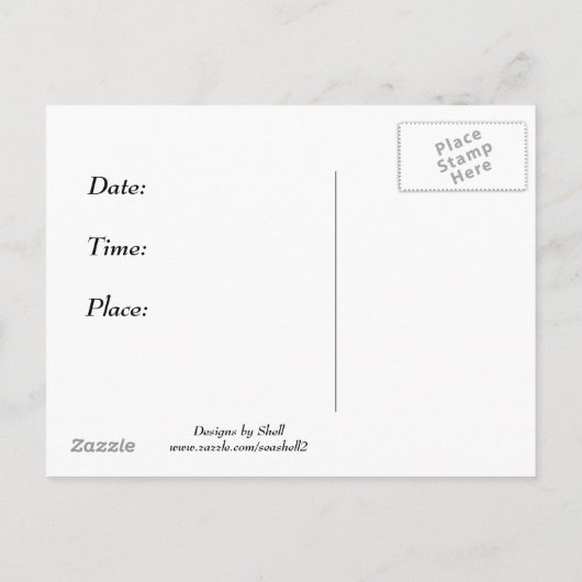 Het stapelen Teacups Tea Party nodigt uit Uitnodiging Briefkaart (Achterkant)