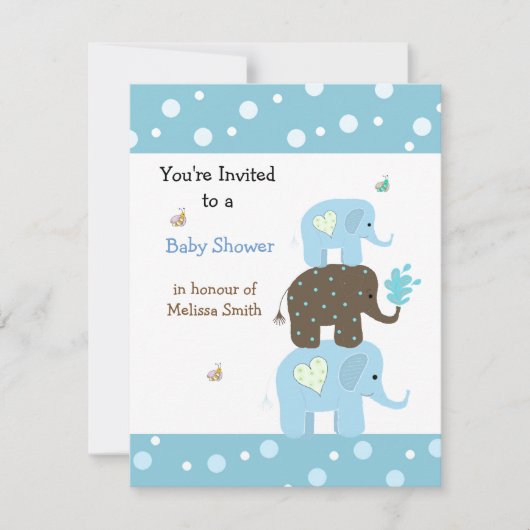 Het stapelen van de Uitnodiging van het Baby showe (Voorkant)