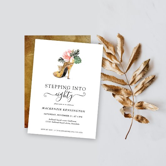 Het stappen in 80 Chic Floral Gold Heels van de Da Kaart