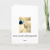 Het staren op een Blauwe Ster Feestdagen Kaart (Achterkant)