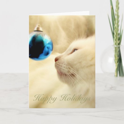 Het staren op een Blauwe Ster Feestdagen Kaart (Voorkant)