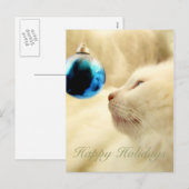 Het staren op een Blauwe Ster Feestdagenkaart (Voorkant / Achterkant)