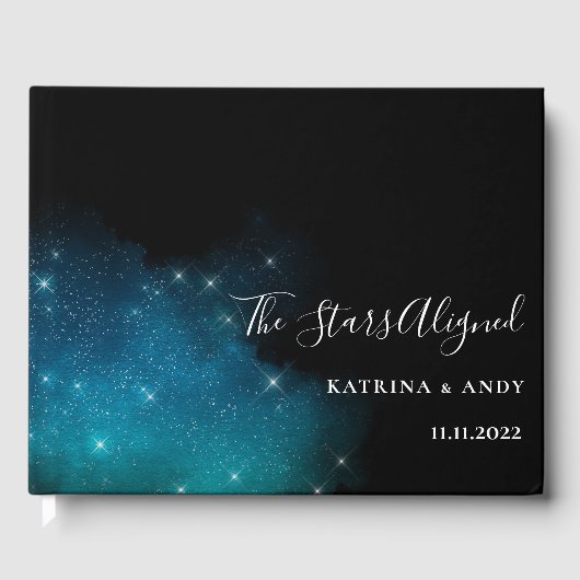 Het Stars Alignment Wedding Guestbook Gastenboek (Voorkant)
