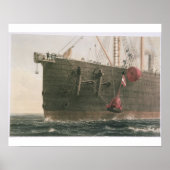 Het starten van de boei, 8 augustus, 1865, markere poster (Voorkant)
