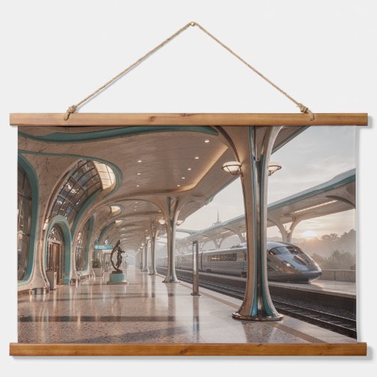 Het Station Hangend Wandkleed (Voorkant)