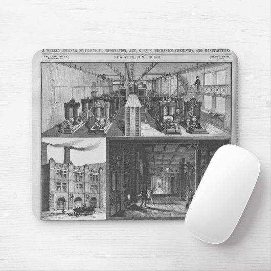 Het station van Edison Electric Illuminating Co. Muismat (Met muis)