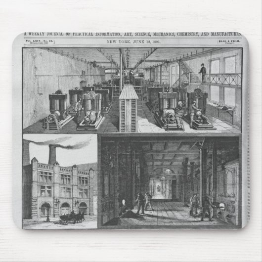 Het station van Edison Electric Illuminating Co. Muismat (Voorkant)