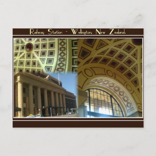 Het Station van Wellington - Nieuw Zeeland. Briefkaart (Voorkant)