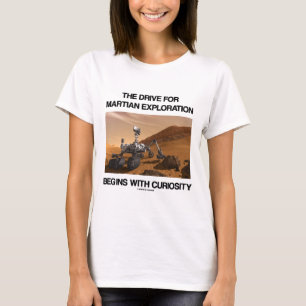 Het station voor marsseonderzoek begint nieuwsgier t-shirt