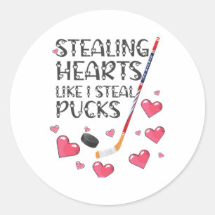 Het stelen hoort net zoals ik Steal Pucks Valentij Ronde Sticker
