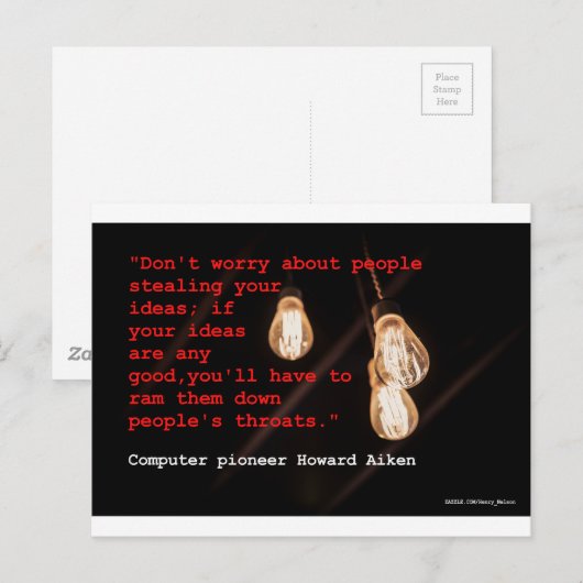 Het stelen Ideeën Briefkaart (Voorkant / Achterkant)