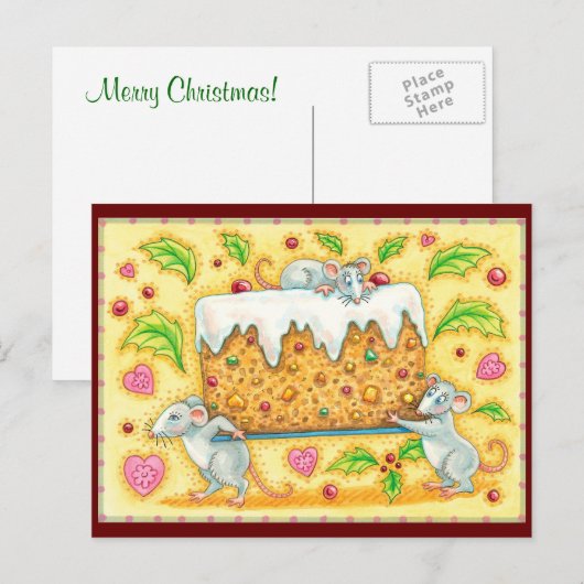 Het stelen van de Fruitcake kerst Feestdagenkaart (Voorkant / Achterkant)