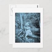 Het stelen van een kus (Cyanotope) Briefkaart (Voorkant / Achterkant)