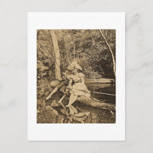 Het stelen van een Vintage van de Kus Vist Lovers Briefkaart