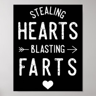 Het Stelen van Hartjes en Knallen van Scheten Grap Poster